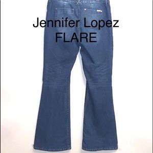 Jennifer Lopez size 10 Distressed Flare with stretch